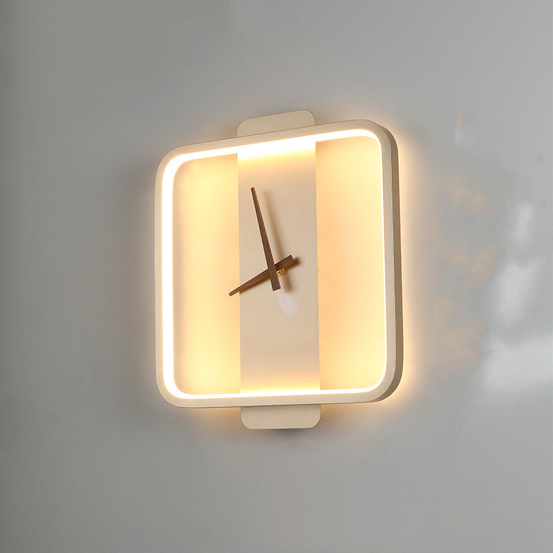 Nordic Wall Lamp Bedroom Bedside Lamp Clock